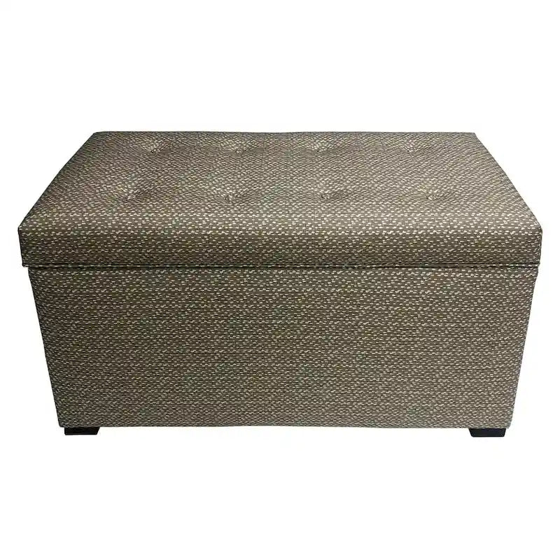 Transitional Upholstered Living Room Storage Bench with Interior Space