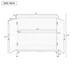 Moderne accentkast met houtfineer en metalen onderstel
