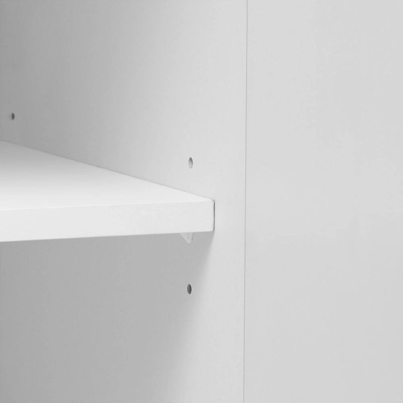 Modern Wood Veneer Accent Storage Cabinet with Metal Leg Frame