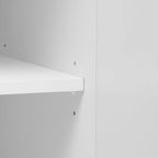 Moderne accentkast met houtfineer en metalen onderstel
