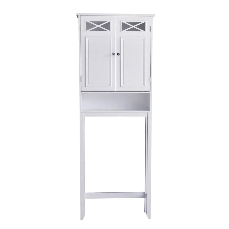 White Over-Toilet Space Saver Cabinet 8x25x68 Inches
