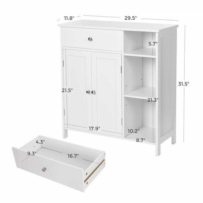 4-Drawer Dresser Chest with Modern Metal Handles for Bedroom
