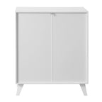 Moderne badkamerkast met 2 glazen deuren en planken