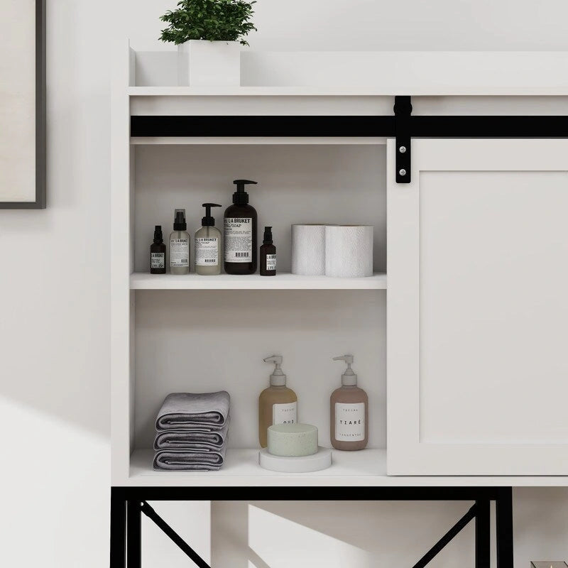6-Drawer Double Dresser with Gold Handles 55.1x15.7x33 Inch